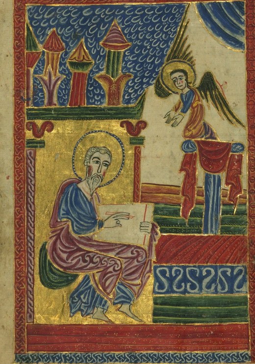 The Evangelist St. Matthew at his book